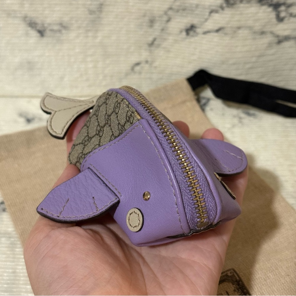 Gucci GG Supreme Monogram Coin Purse Whale: Purple (EUC) - Picture 5 of 15